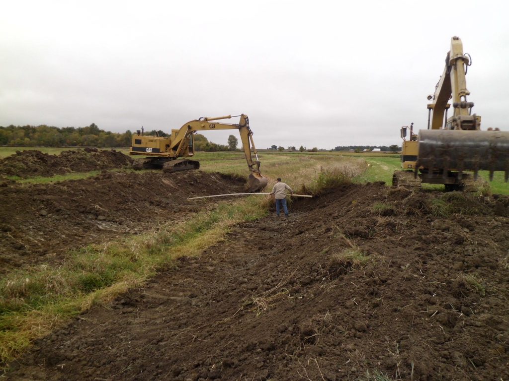 photo of two stage ditch digging